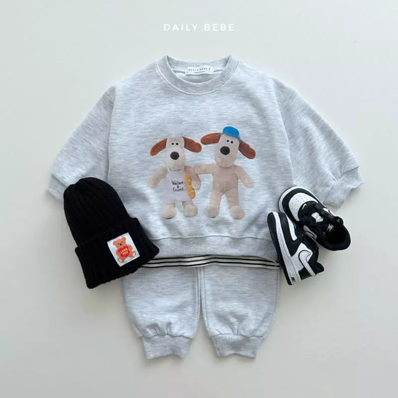 Daily Bebe - Korean Children Fashion - #childofig - Gromit Top Bottom Set - 4