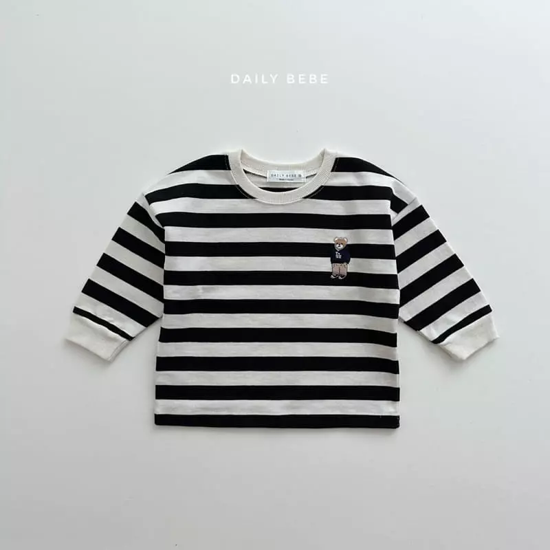 Daily Bebe - Korean Children Fashion - #designkidswear - Bear Tee - 7