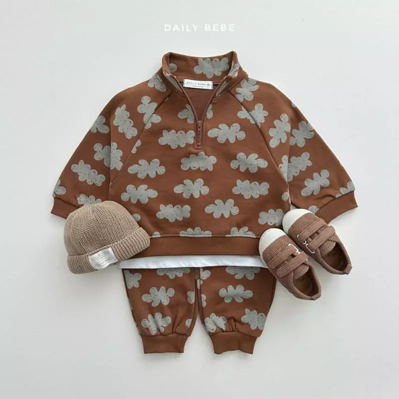 Daily Bebe - Korean Children Fashion - #discoveringself - Cloud Anorak Top Bottom Set - 4