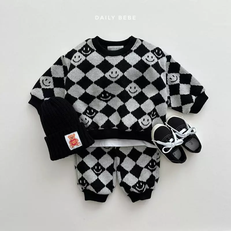 Daily Bebe - Korean Children Fashion - #fashionkids - Jacquard Jogger Top Bottom Set - 3