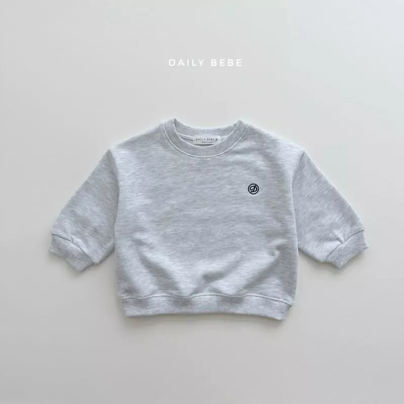 Daily Bebe - Korean Children Fashion - #kidsshorts - D Embrodiery Sweatshirt - 9
