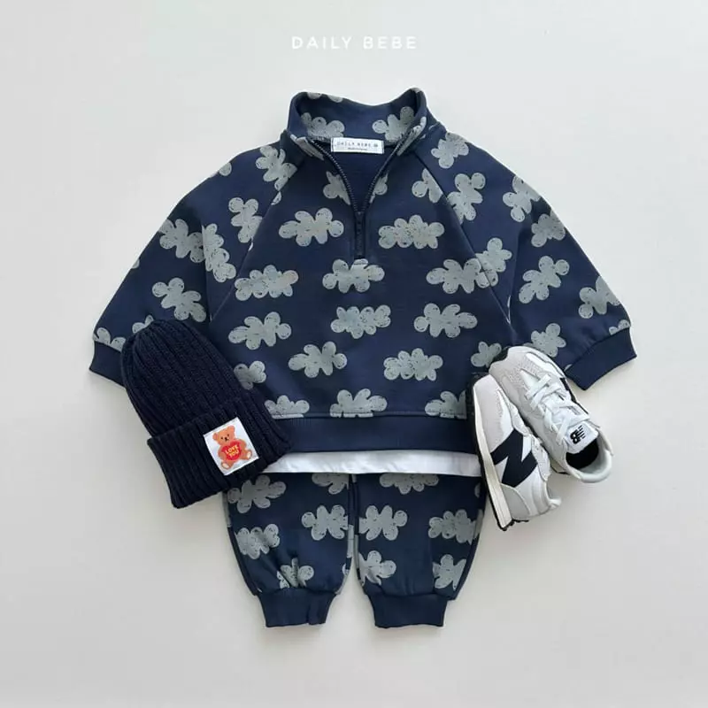 Daily Bebe - Korean Children Fashion - #kidsshorts - Cloud Anorak Top Bottom Set - 5