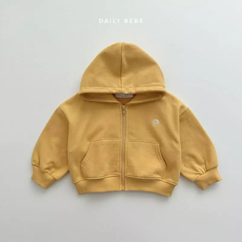 Daily Bebe - Korean Children Fashion - #kidsshorts - D Embrodiery Hoody ZIP-up