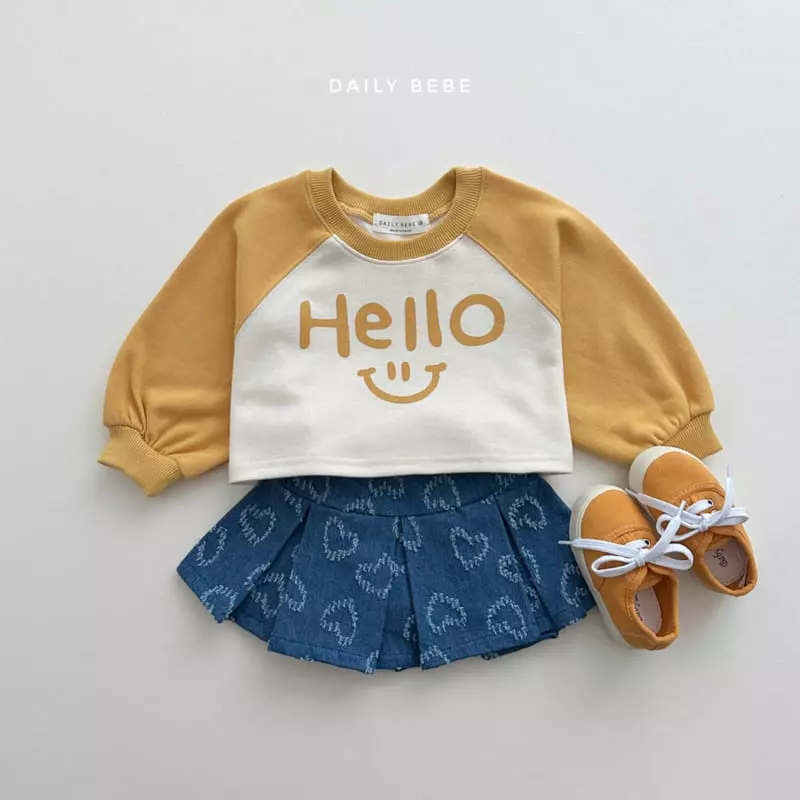 Daily Bebe - Korean Children Fashion - #kidsstore - Hello Crop Sweatshirt - 5
