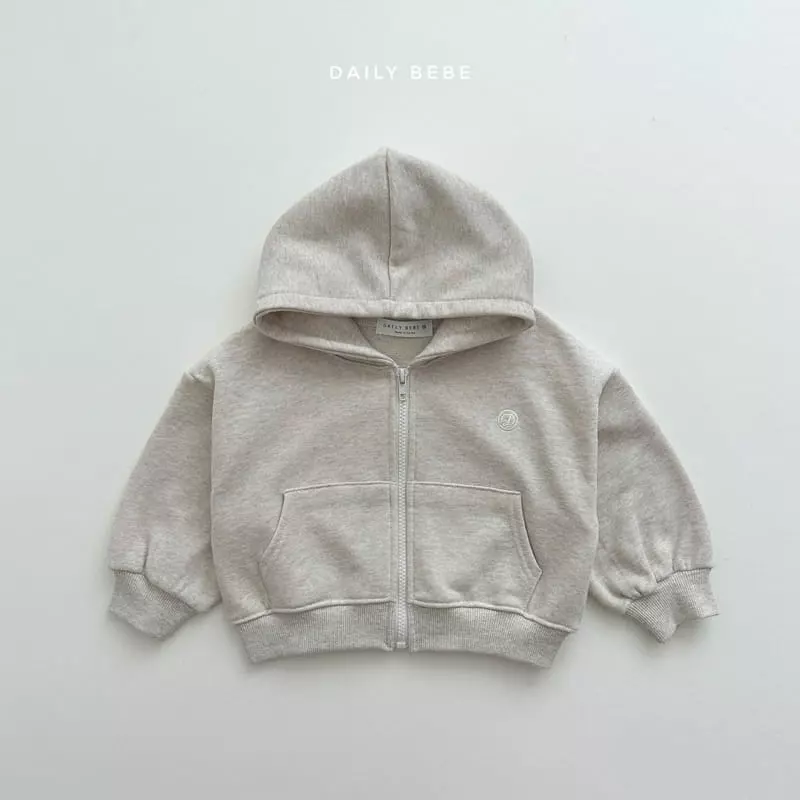 Daily Bebe - Korean Children Fashion - #littlefashionista - D Embrodiery Hoody ZIP-up - 5