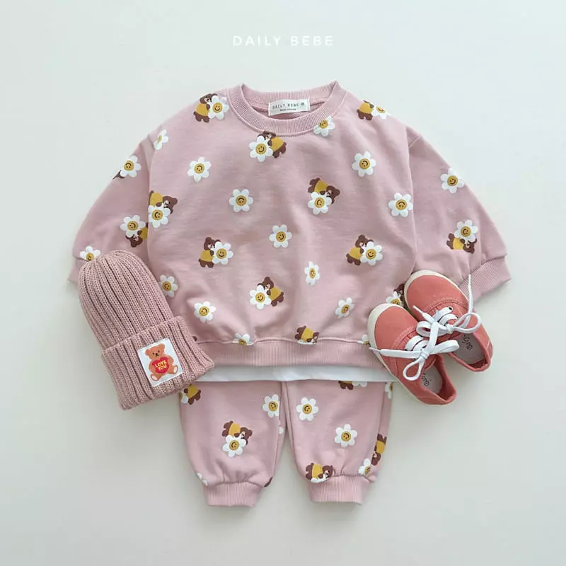 Daily Bebe - Korean Children Fashion - #stylishchildhood - Smile Top Bottom Set