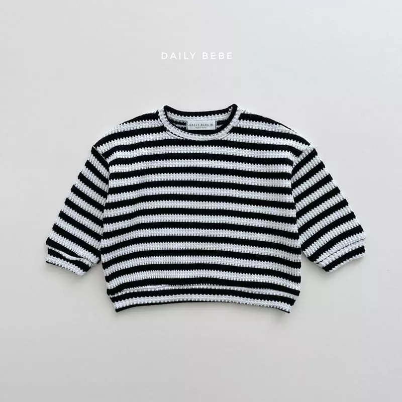 Daily Bebe - Korean Children Fashion - #todddlerfashion - Stripes Top Botom Set - 4