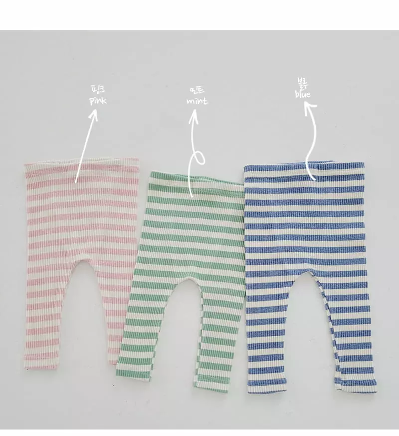 Daily Daily - Korean Baby Fashion - #onlinebabyshop - Baby Dandan Line Leggings - 8