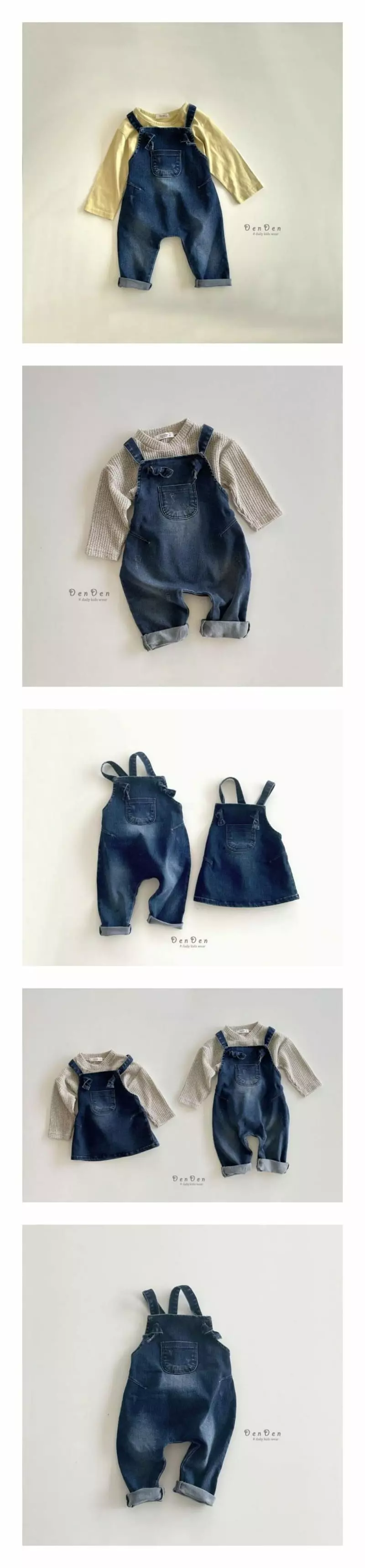 Denden - Korean Children Fashion - #fashionkids - Bonbon Dungarees Jeans