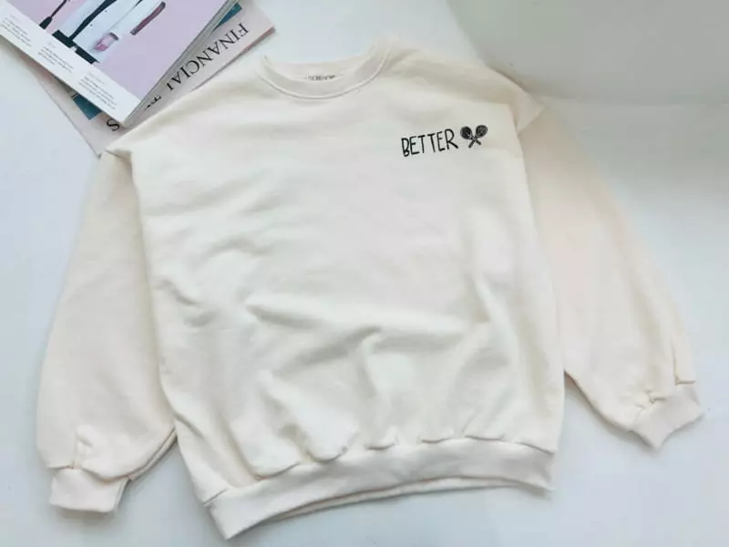 Dore Dore - Korean Children Fashion - #designkidswear - Butter Tennis Sweatshirt - 9