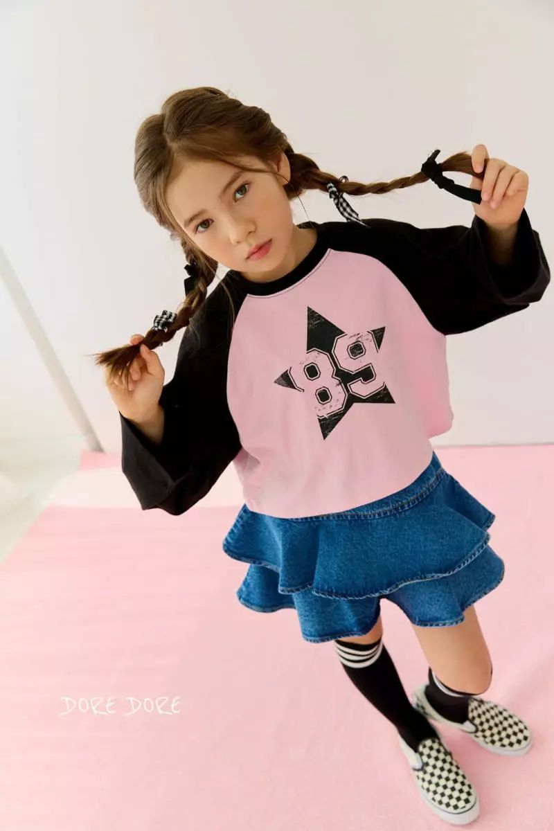 Dore Dore - Korean Children Fashion - #kidsshorts - 89 Star Crop Tee - 8