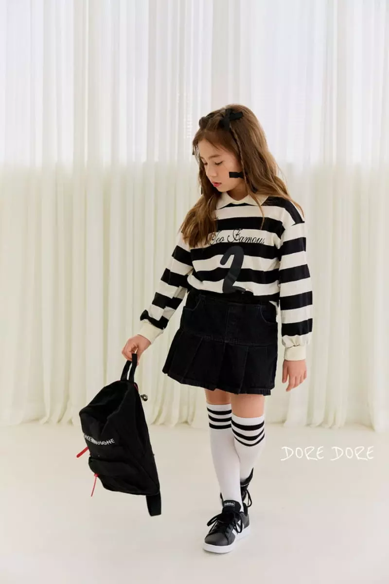 Dore Dore - Korean Children Fashion - #kidsstore - 2 Stripes Tee - 11