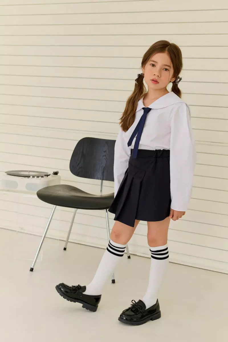 Dore Dore - Korean Children Fashion - #minifashionista - Pleats Unbal Skirt Pants - 7