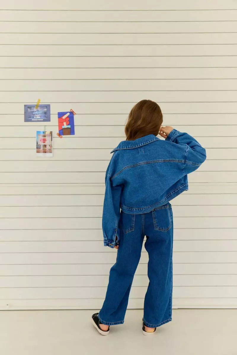 Dore Dore - Korean Children Fashion - #minifashionista - Famous Crop Denim Jacket - 4