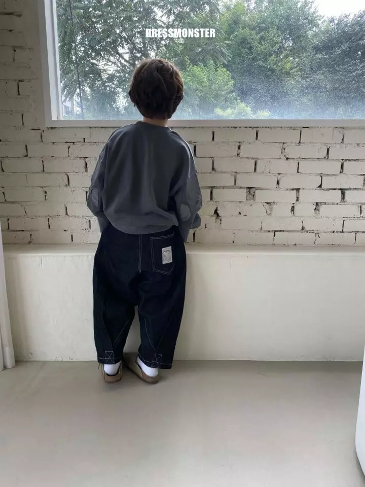 Dress Monster - Korean Junior Fashion - #Kfashion4kids - Pigment Ellbo Sweatshirt
