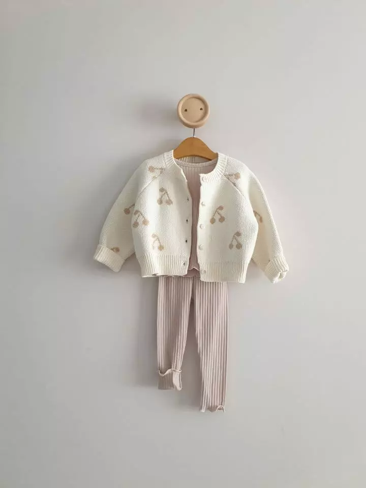 Eclair - Korean Children Fashion - #designkidswear - Cherry Cardigan - 8