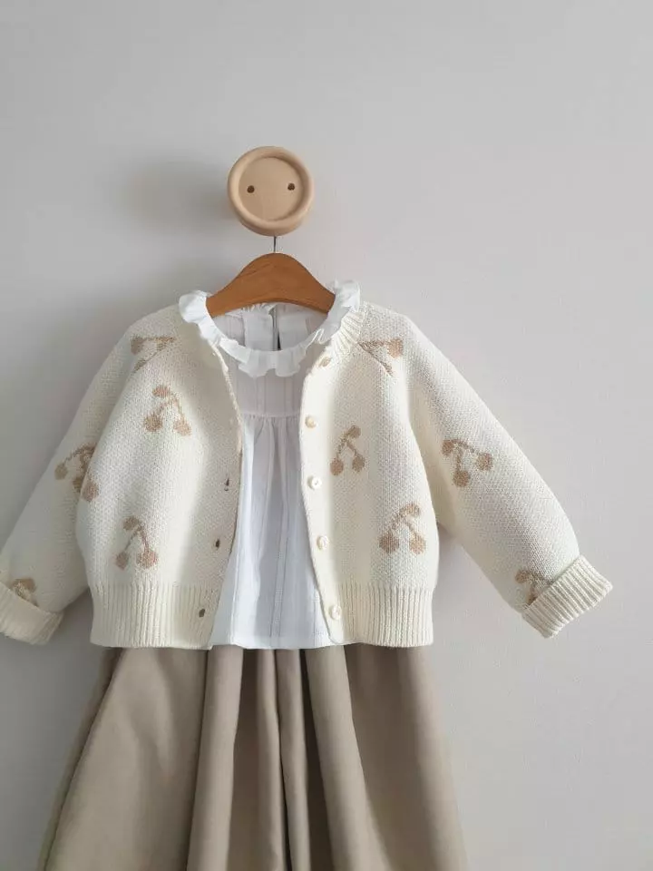 Eclair - Korean Children Fashion - #kidsshorts - Cherry Cardigan - 11
