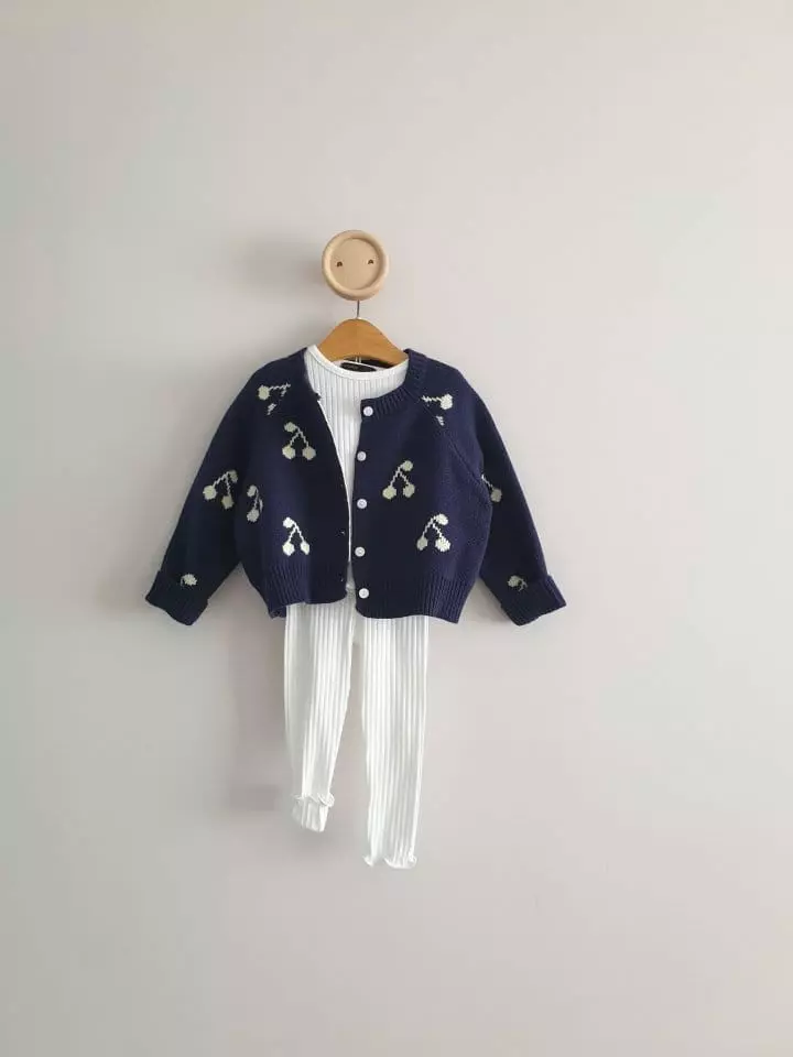 Eclair - Korean Children Fashion - #minifashionista - Cherry Cardigan