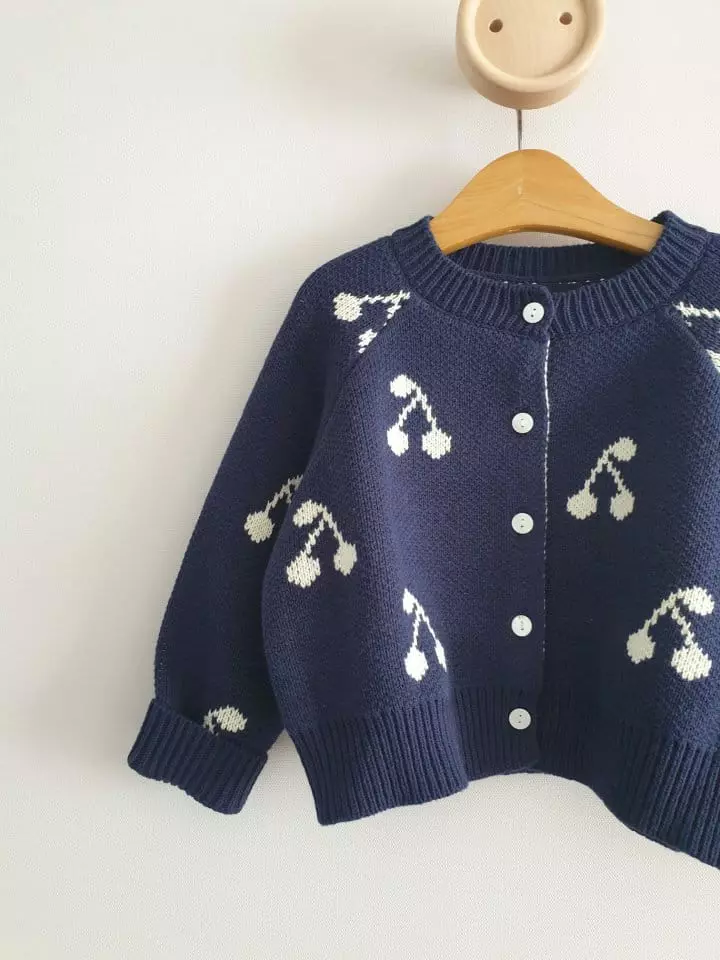 Eclair - Korean Children Fashion - #todddlerfashion - Cherry Cardigan - 3