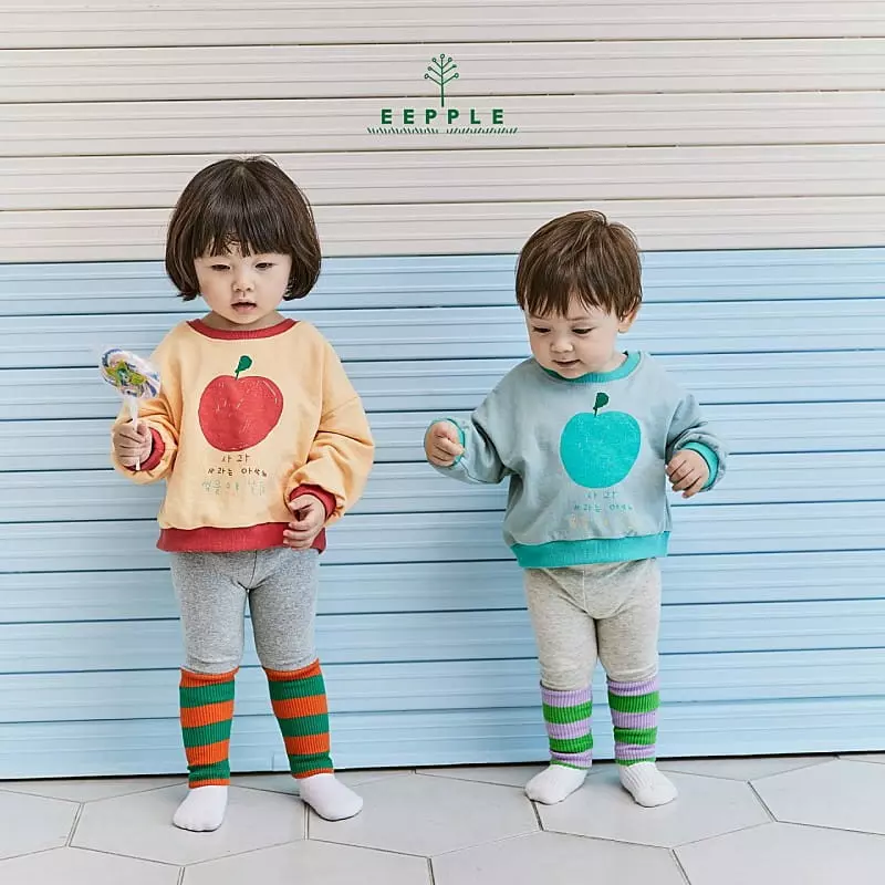 Eepple - Korean Children Fashion - #minifashionista - Apple Sweatshirt - 5