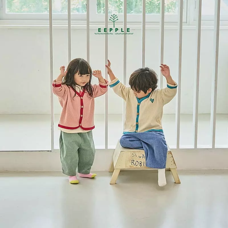Eepple - Korean Children Fashion - #prettylittlegirls - Heart Waffle Cardigan - 7