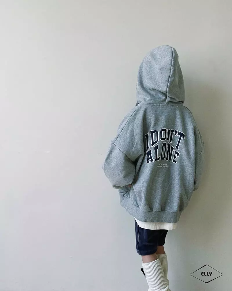 Ellymolly - Korean Children Fashion - #kidzfashiontrend - Half Moon Hoody Zip-up - 4