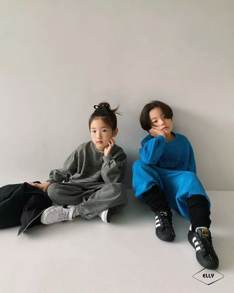 Ellymolly - Korean Children Fashion - #childofig - World Dyeing Sweatshirt