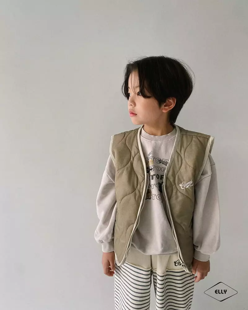 Ellymolly - Korean Children Fashion - #childofig - Camel Quilting Vest - 7