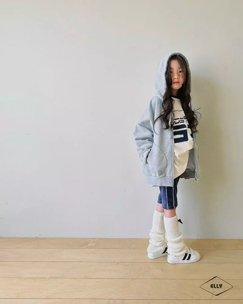 Ellymolly - Korean Children Fashion - #kidzfashiontrend - Half Moon Hoody Zip-up - 3
