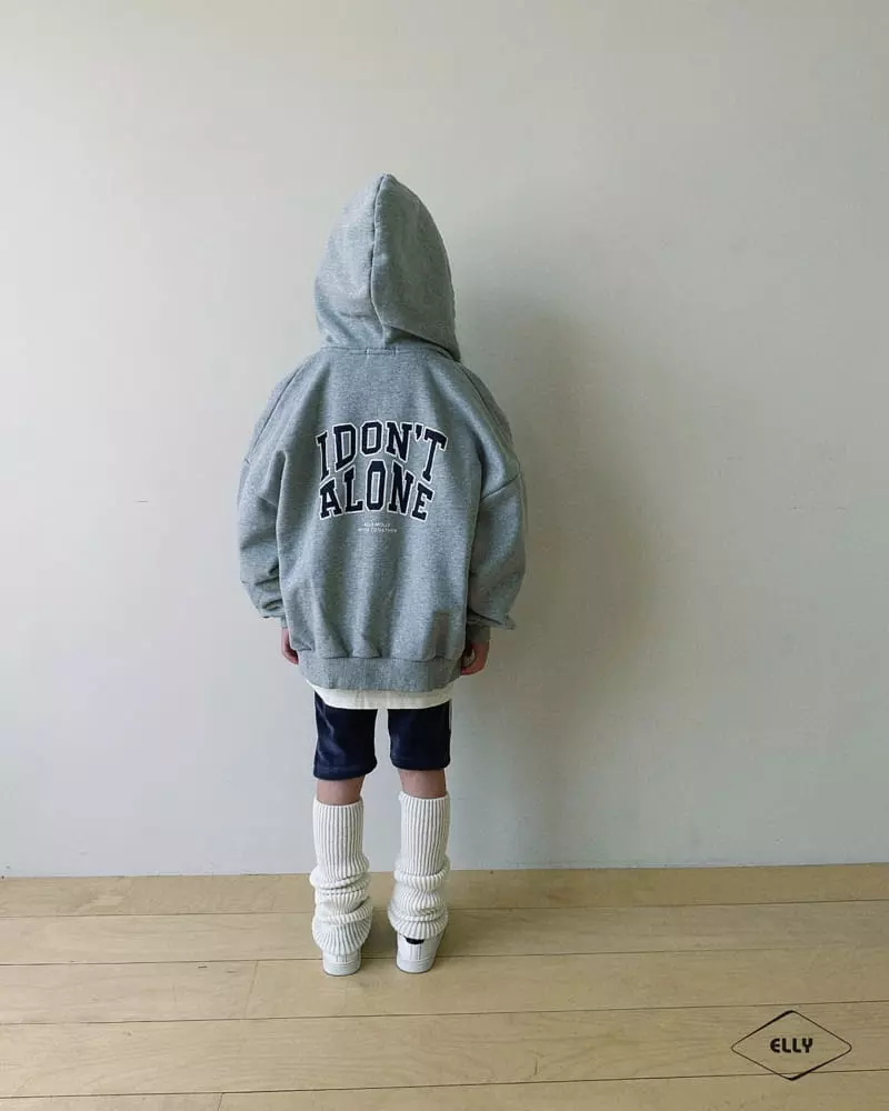 Ellymolly - Korean Children Fashion - #littlefashionista - Half Moon Hoody Zip-up - 5