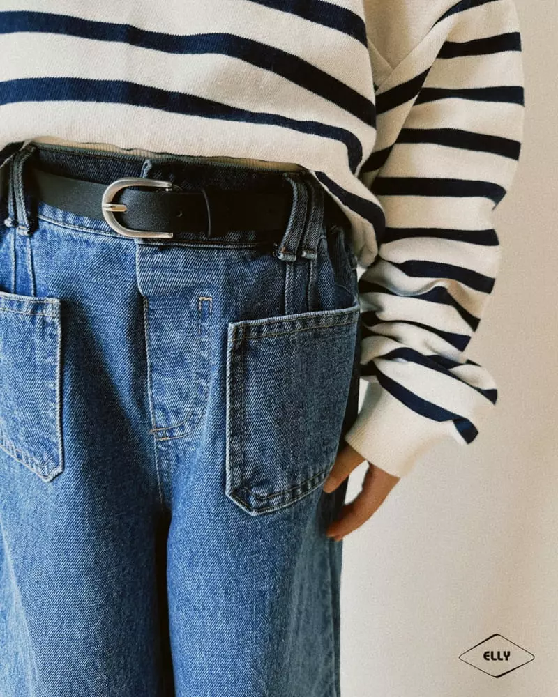 Ellymolly - Korean Children Fashion - #prettylittlegirls - Pocket Wide Jeans - 12
