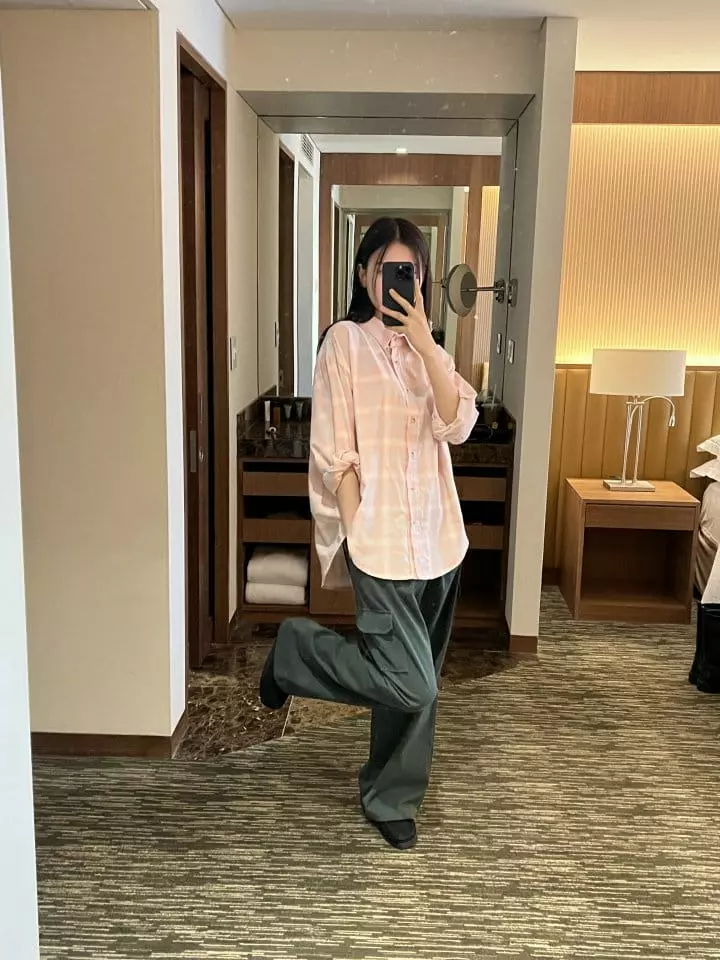 Enten - Korean Women Fashion - #shopsmall - Peach Cargo Pants - 2