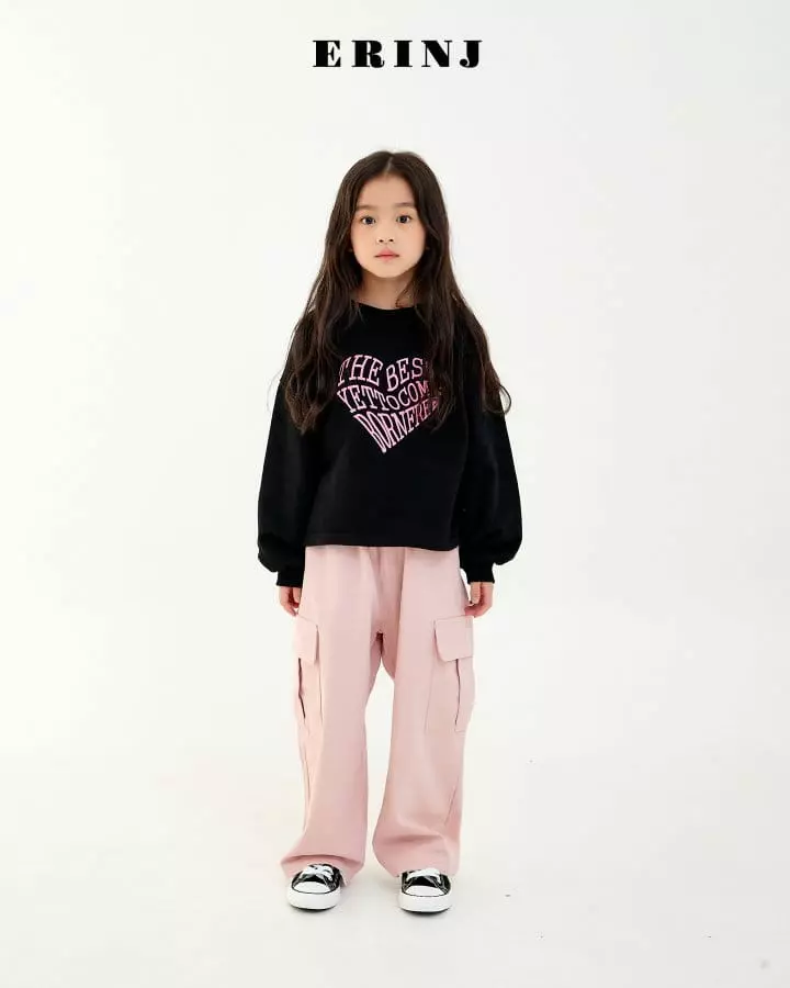 Erin J - Korean Children Fashion - #kidsstore - Heart Crop Sweatshirt - 2