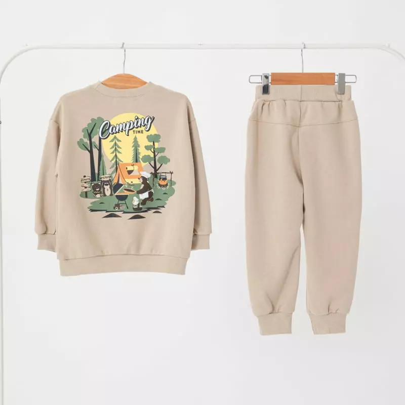 Fashion King - Korean Children Fashion - #childofig - Camping Time Top Bottom Set - 10