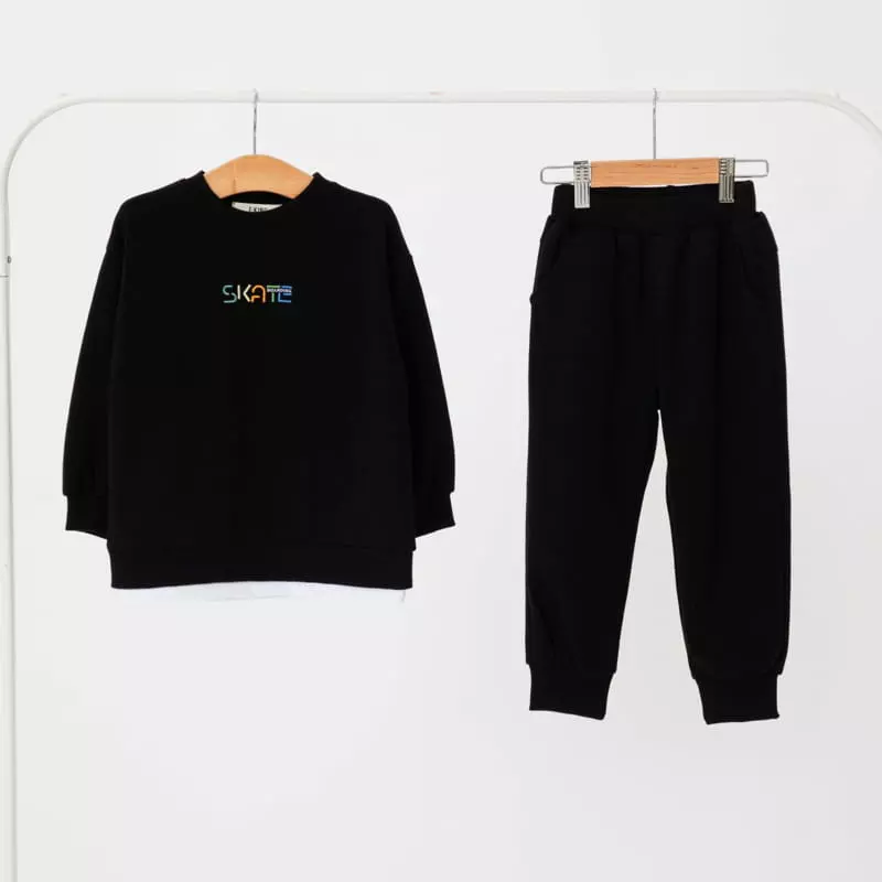 Fashion King - Korean Children Fashion - #discoveringself - Skete Duck Layered Top Bottom Set - 10