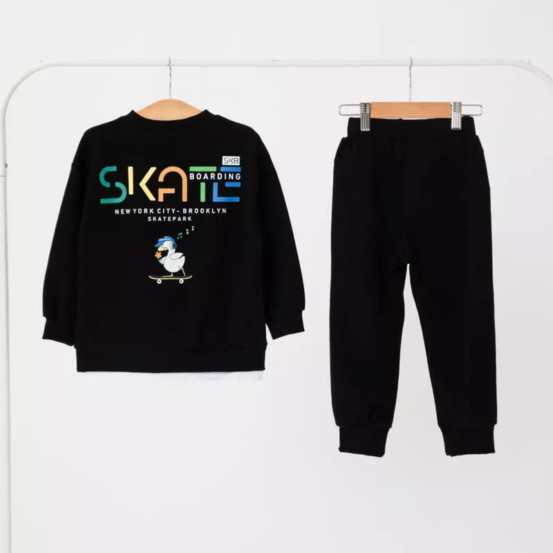 Fashion King - Korean Children Fashion - #fashionkids - Skete Duck Layered Top Bottom Set - 11