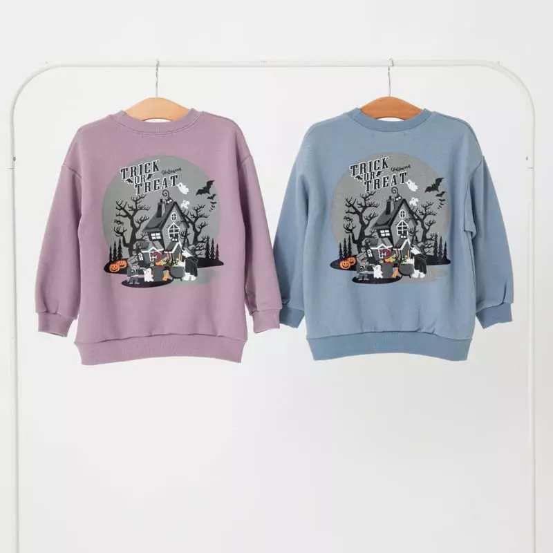 Fashion King - Korean Children Fashion - #kidsshorts - Polar Halloween Sweatshirt - 6