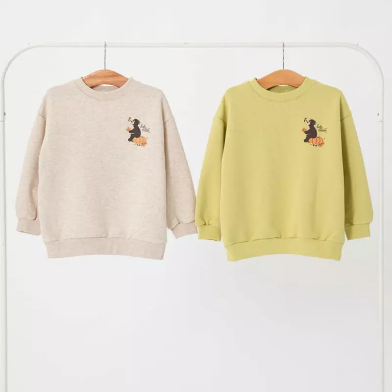 Fashion King - Korean Children Fashion - #kidsstore - Brown Bear Sweatshirt - 6