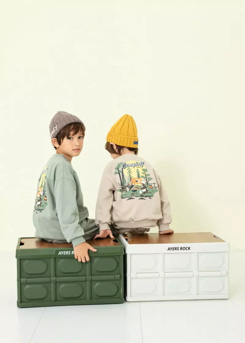 Fashion King - Korean Children Fashion - #littlefashionista - Camping Time Top Bottom Set - 3