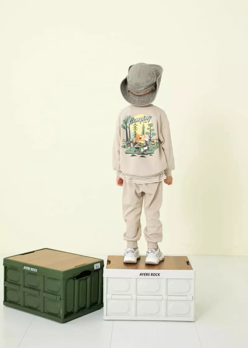 Fashion King - Korean Children Fashion - #minifashionista - Camping Time Top Bottom Set - 5