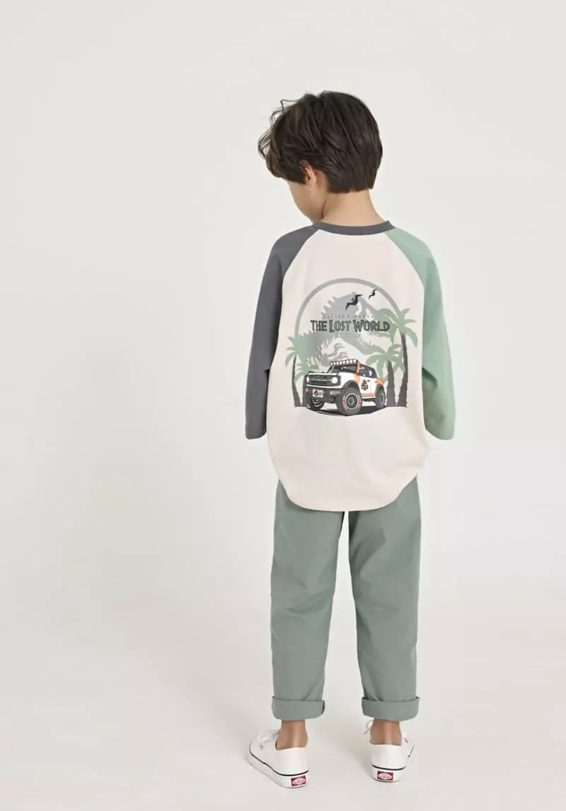 Fashion King - Korean Children Fashion - #prettylittlegirls - Jurassic Raglan 7 Tee