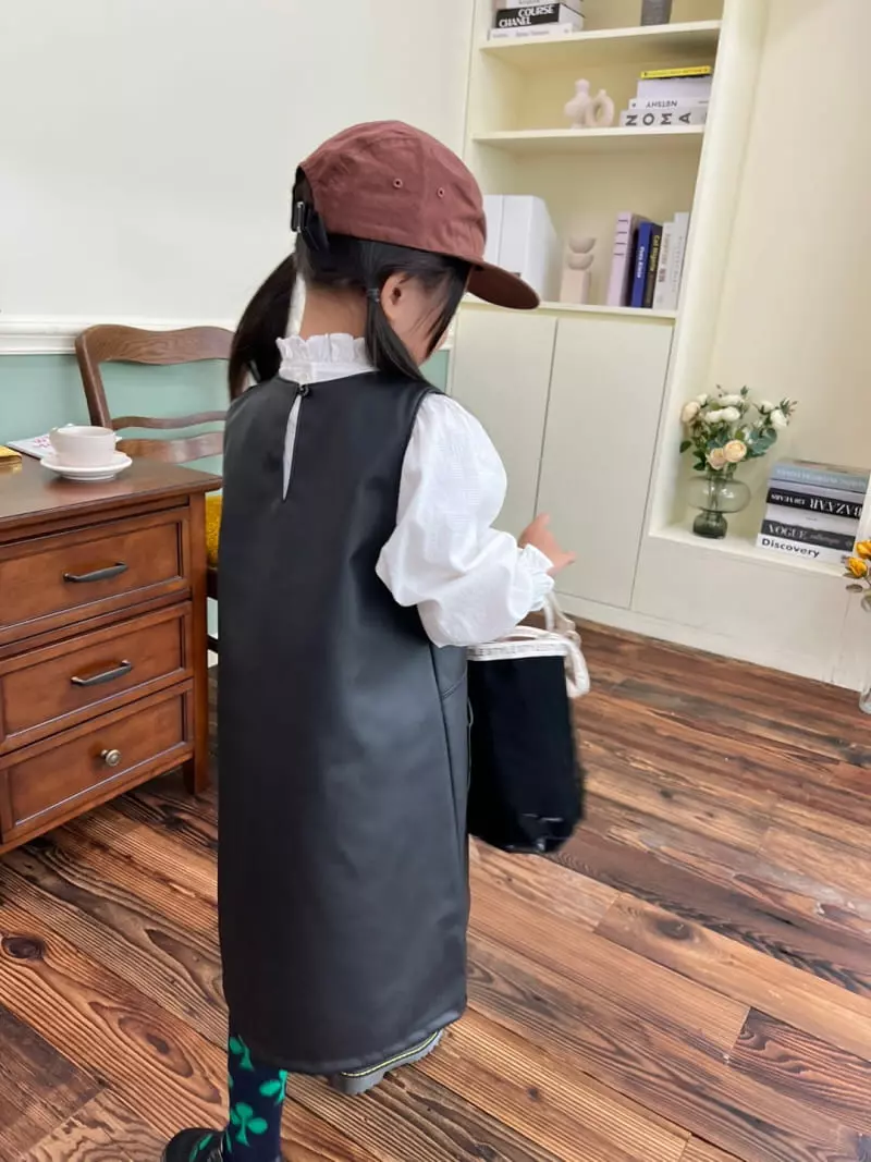 Fine-Studio - Korean Children Fashion - #childofig - Leather One-piece - 6