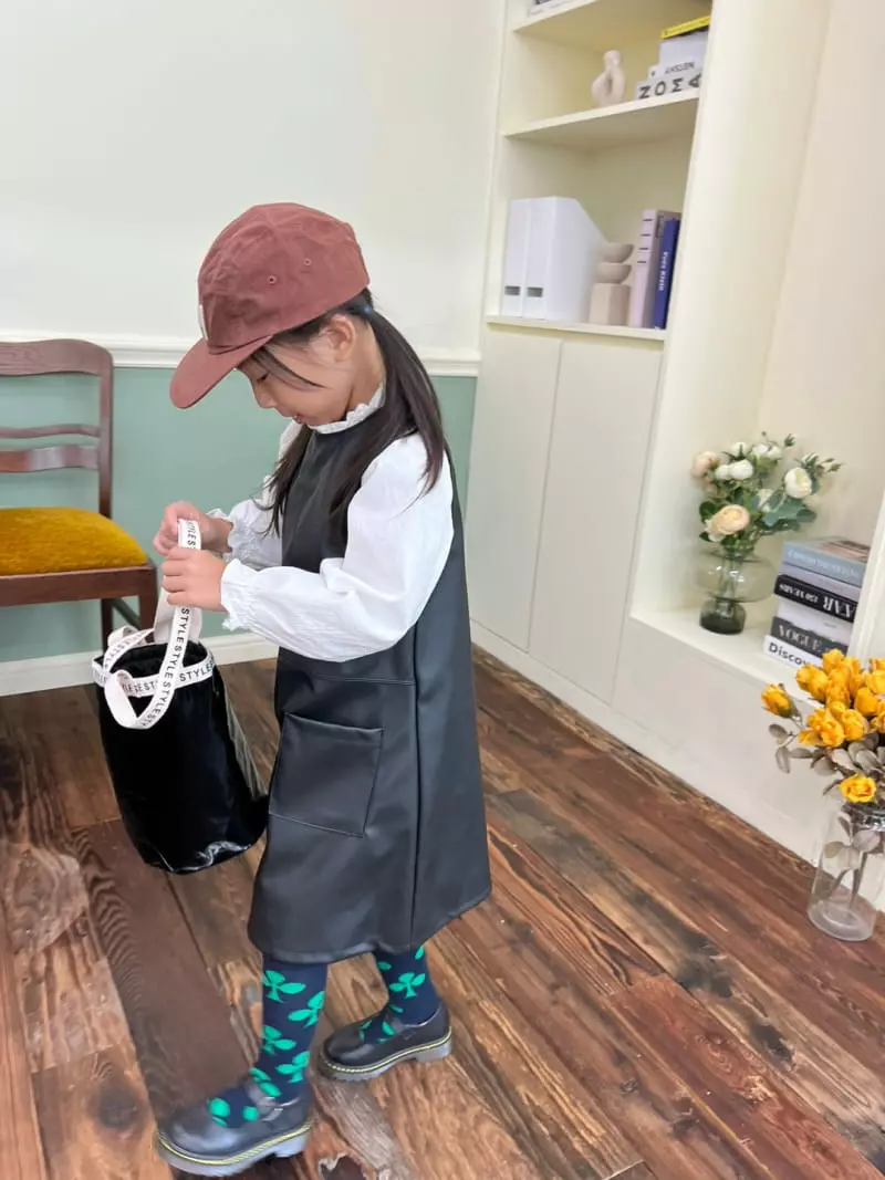 Fine-Studio - Korean Children Fashion - #discoveringself - Leather One-piece - 9