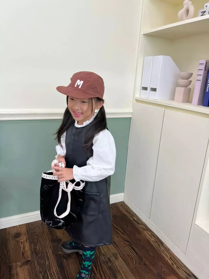 Fine-Studio - Korean Children Fashion - #fashionkids - Leather One-piece - 10