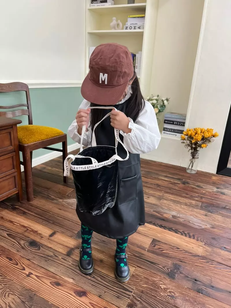 Fine-Studio - Korean Children Fashion - #stylishchildhood - Leather One-piece - 5