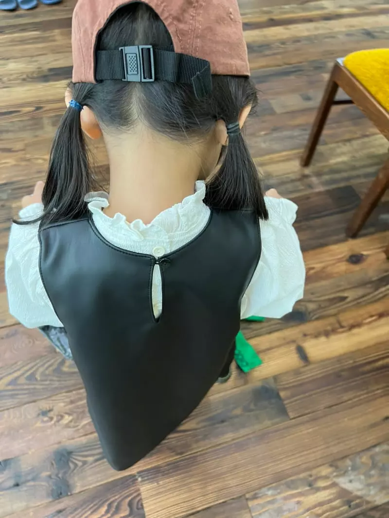 Fine-Studio - Korean Children Fashion - #todddlerfashion - Leather One-piece - 3