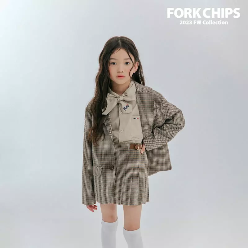 Fork Chips - Korean Children Fashion - #childofig - Hound Belt Skirt