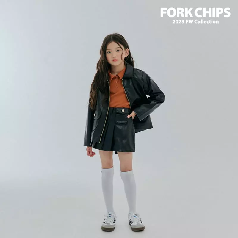 Fork Chips - Korean Children Fashion - #childrensboutique - Bukin Leather Jacket - 2