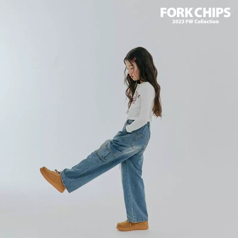 Fork Chips - Korean Children Fashion - #designkidswear - Roof Jeans - 5