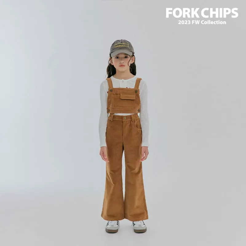 Fork Chips - Korean Children Fashion - #designkidswear - Cow Rib Dungarees - 12